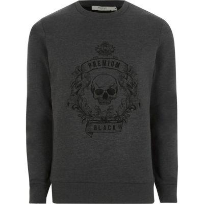 River Island Mens Jack And Jones Premium Skull Sweatshirt