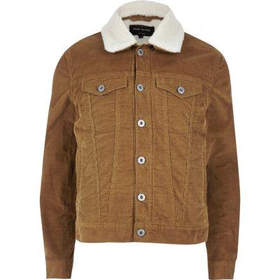 River Island Mens Fleece Lined Corduroy Jacket
