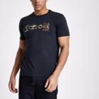 Mens Schott Camouflage Crew Neck T-shirt