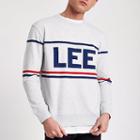 River Island Mens Lee Marl Brand Print Sweatshirt