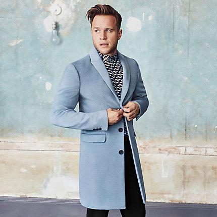River Island Mens Olly Murs Wool Blend Overcoat