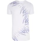 River Island Mens White Shard Print Muscle Fit T-shirt