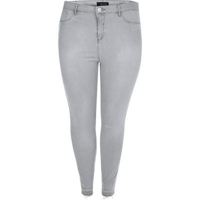 River Island Womens Ri Plus Frayed Molly Jeggings