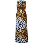 River Island Womens Leopard Print Cut-out Maxi Dress