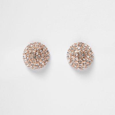 River Island Womens Rose Gold Tone Stud Earrings