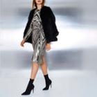 River Island Womens Sequin Embellished Midi Bodycon Dress