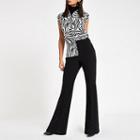 River Island Womens White Zebra Print Button Sleeveless Shirt