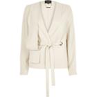 River Island Womens Belted Drape Front Jacket
