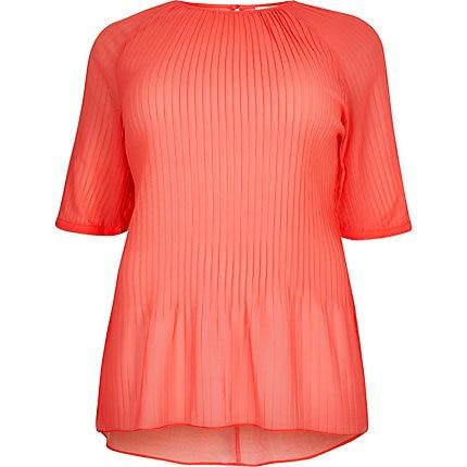 River Island Womens Plus Plisse Top