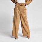 River Island Womens Petite Wide Leg Belted Trousers