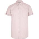 River Island Mens Dusty Casual Oxford Short Sleeve Shirt
