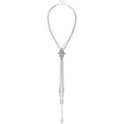River Island Womens Silver Tone Embellished Long Dangle Necklace