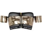 River Island Womens Silver Mesh Insert Bardot Bikini Top