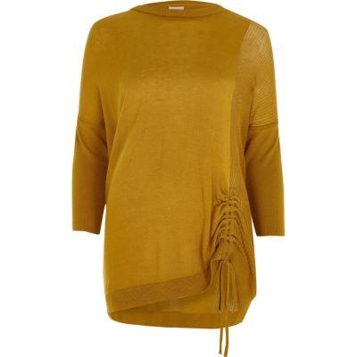 River Island Womens Ruched Front Knitted Top
