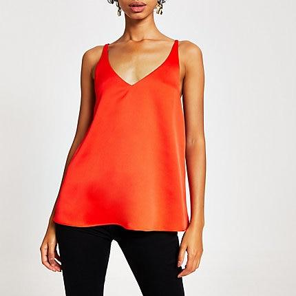 River Island Womens Crowl Cross Back Cami Top