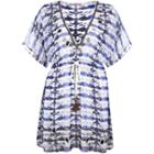 River Island Womens Stripe Embellished Cover-up Kaftan