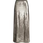 River Island Womens Silver Sequin Maxi Skirt