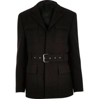 River Island Mens Slim Belted Jacket