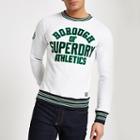 River Island Mens Superdry Tipped Crew Neck Sweater