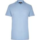 River Island Mens Waffle Revere Collar Polo Shirt
