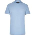 River Island Mens Waffle Revere Collar Polo Shirt