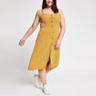 River Island Womens Plus Spot Print Button Front Dress