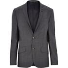 River Island Mens Herringbone Wool-blend Slim Suit Jacket