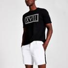 River Island Mens 'xvii' Print Short Sleeve T-shirt