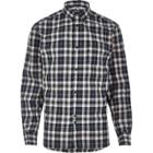 River Island Mensblue Bellfield Casual Check Flannel Shirt