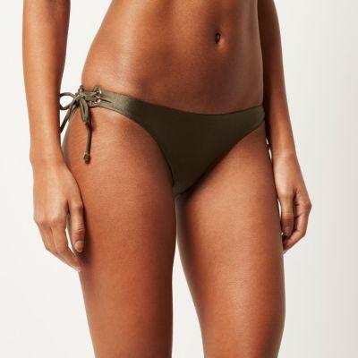 River Island Womens Eyelet Low Rise Bikini Bottoms