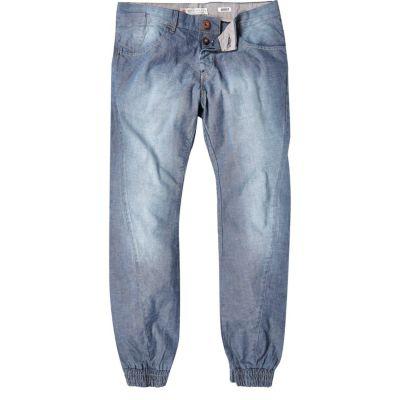 River Island Mens Chambray Joggers