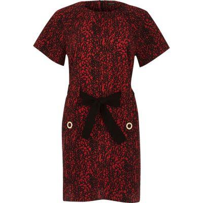 River Island Womens Print Bow Tied T-shirt Dress