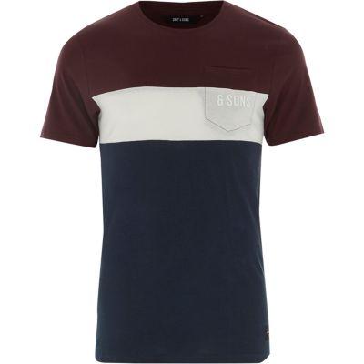River Island Mens Only And Sons Color Block T-shirt