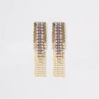 River Island Womens Gold Colour Ombre Cupchain Earrings