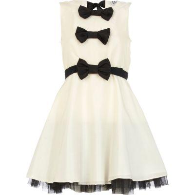 River Island Womens Lola Loves Triple Bow Prom Dress