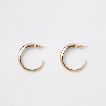 River Island Womens Gold Tone Mini Hoop Earrings