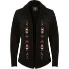 River Island Womens Suede Embroidered Shirt