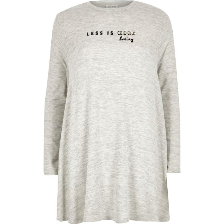 River Island Womens Soft Slogan Swing Top