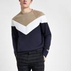 River Island Mens Color Block Slim Fit Sweatshirt