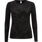 River Island Womens Glitter Burnout Velvet Fitted Top