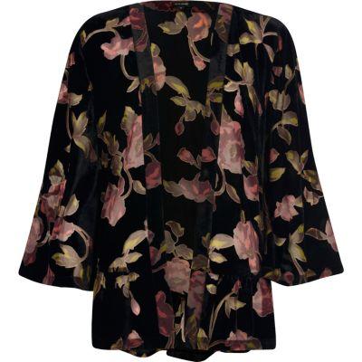 River Island Womens Floral Burnout Kimono