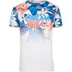 River Island Mens White 'cream Ibiza' Tropical Print T-shirt