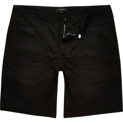 River Island Mensblack Casual Slim Fit Bermuda Shorts