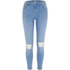 River Island Womens Bright Ripped Amelie Super Skinny Jeans