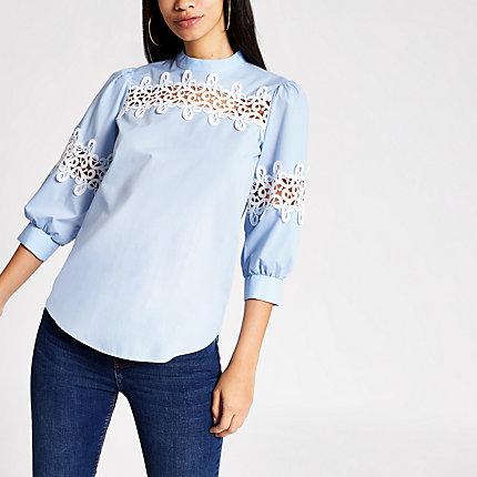 River Island Womens Lace Long Sleeved Top