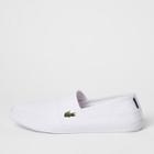 River Island Mens Lacoste White Slip On Trainers