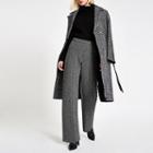 River Island Womens Tweed Check Wide Leg Pants