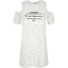 River Island Womens Parisienne Print Cold Shoulder T-shirt