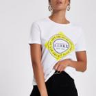 River Island Womens White 'libre' Print T-shirt