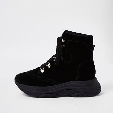 River Island Womens Lace-up Runner Sole Boots